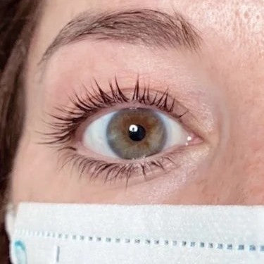 Fair, blonde lashes — awake look